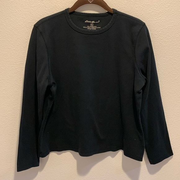 Eddie Bauer Womens Black Base Layer Long Sleeve Tee. XL.​​​​​​​​​​ - Picture 1 of 6